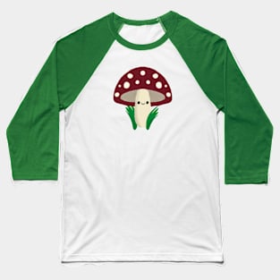 Happy Mr Mushroom Baseball T-Shirt